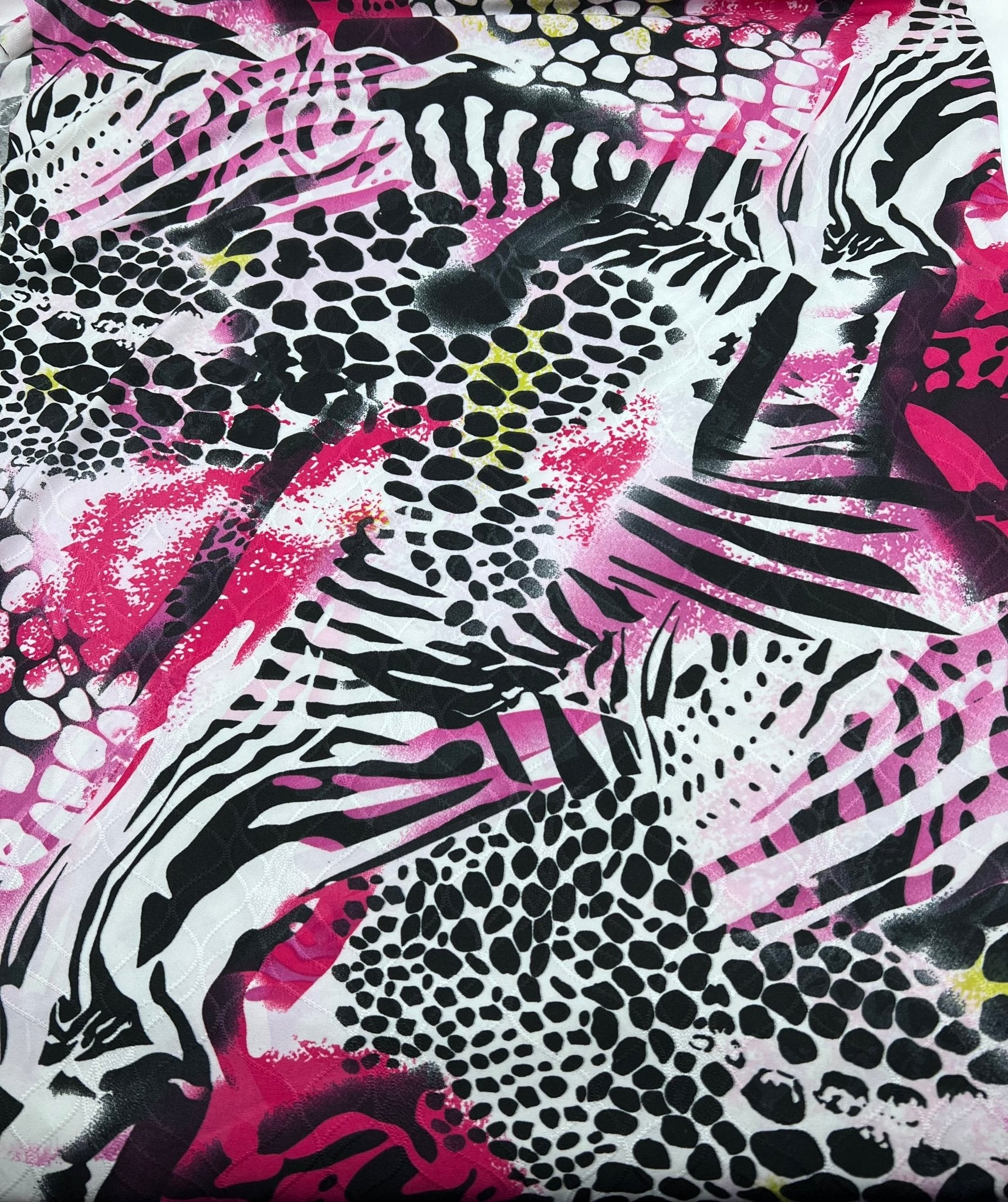 Purple Animal Mix Print Soft Touch 4 Way Stretch Fabric - T9 Fabrics